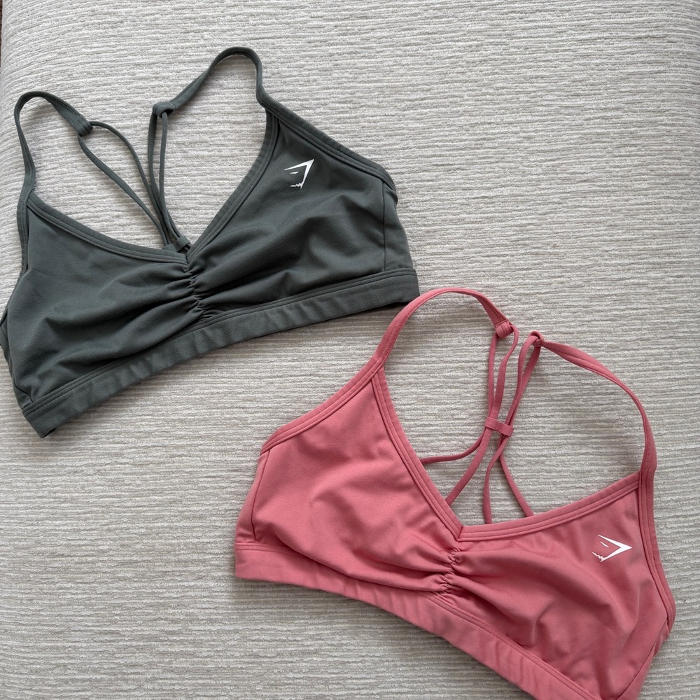 Gymshark Ruched Strappy Sports Bras